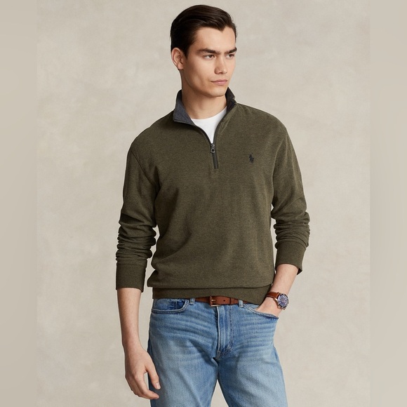Polo Ralph Lauren Other - Polo Ralph Lauren Performance Green Quarter Zip Sweater M
